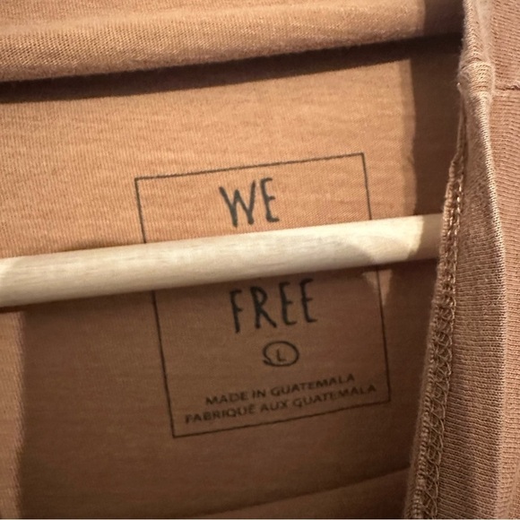 Free People Flare Sleeve Blouse Top Oversized Slouchy Boho Casual Size Large - Picture 6 of 7